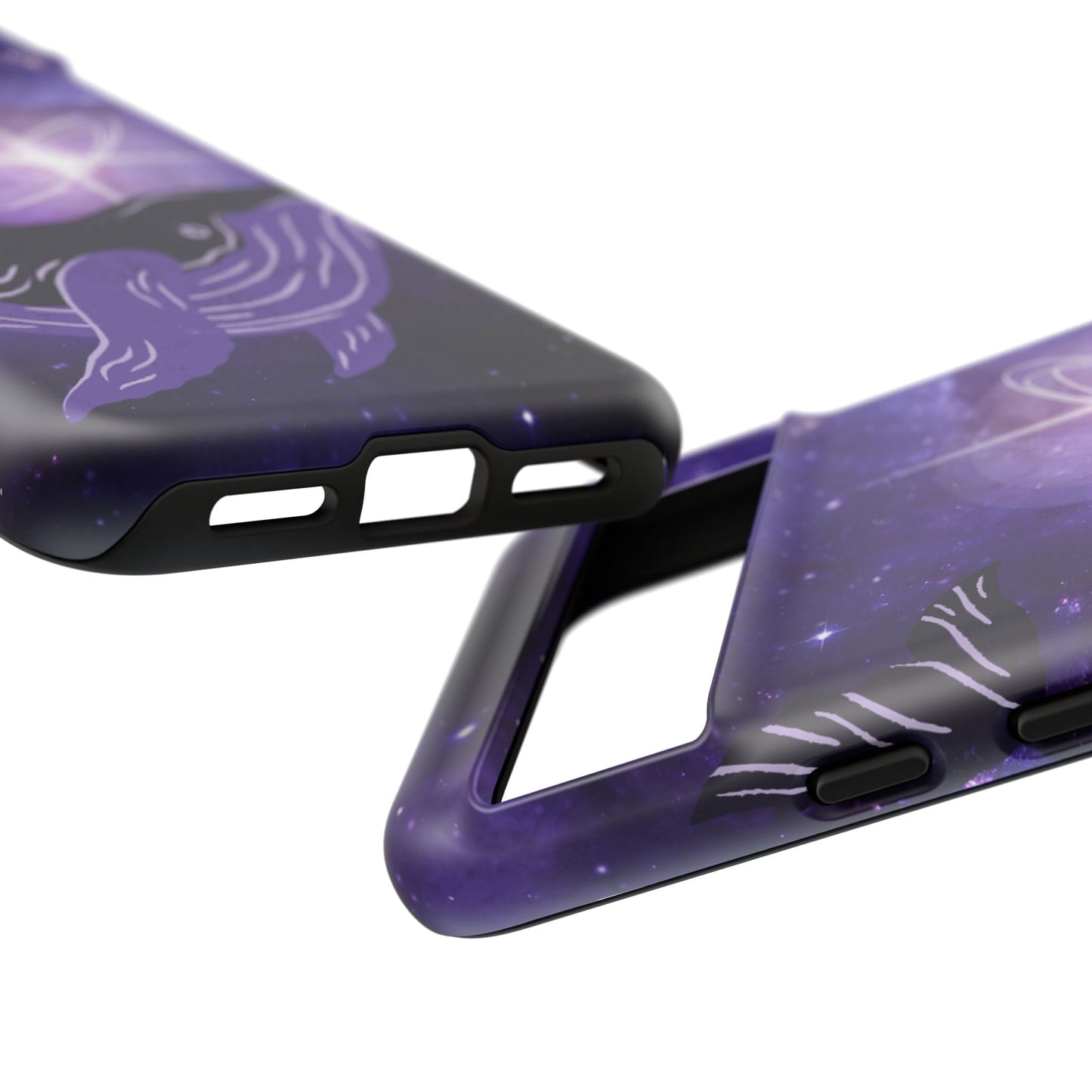 Purple Whale in Outer Space Phone Case