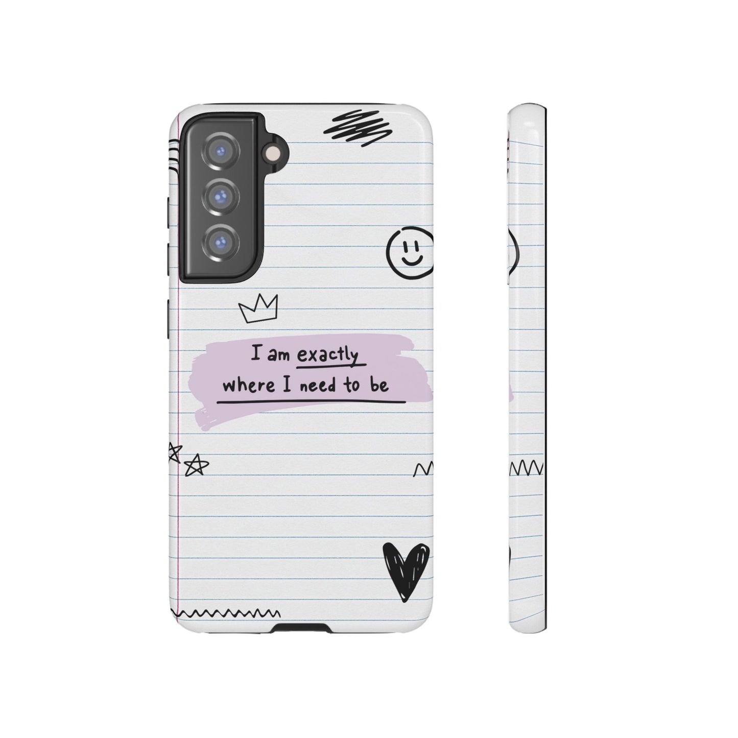 Self Affirmation Doodle Paper Phone Case