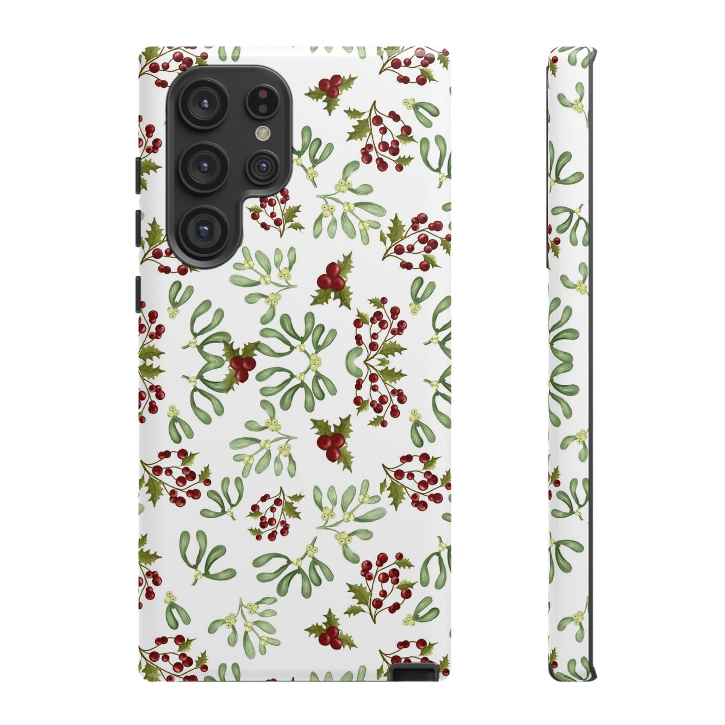 Red Green Watercolor Chriatmas Phone Case