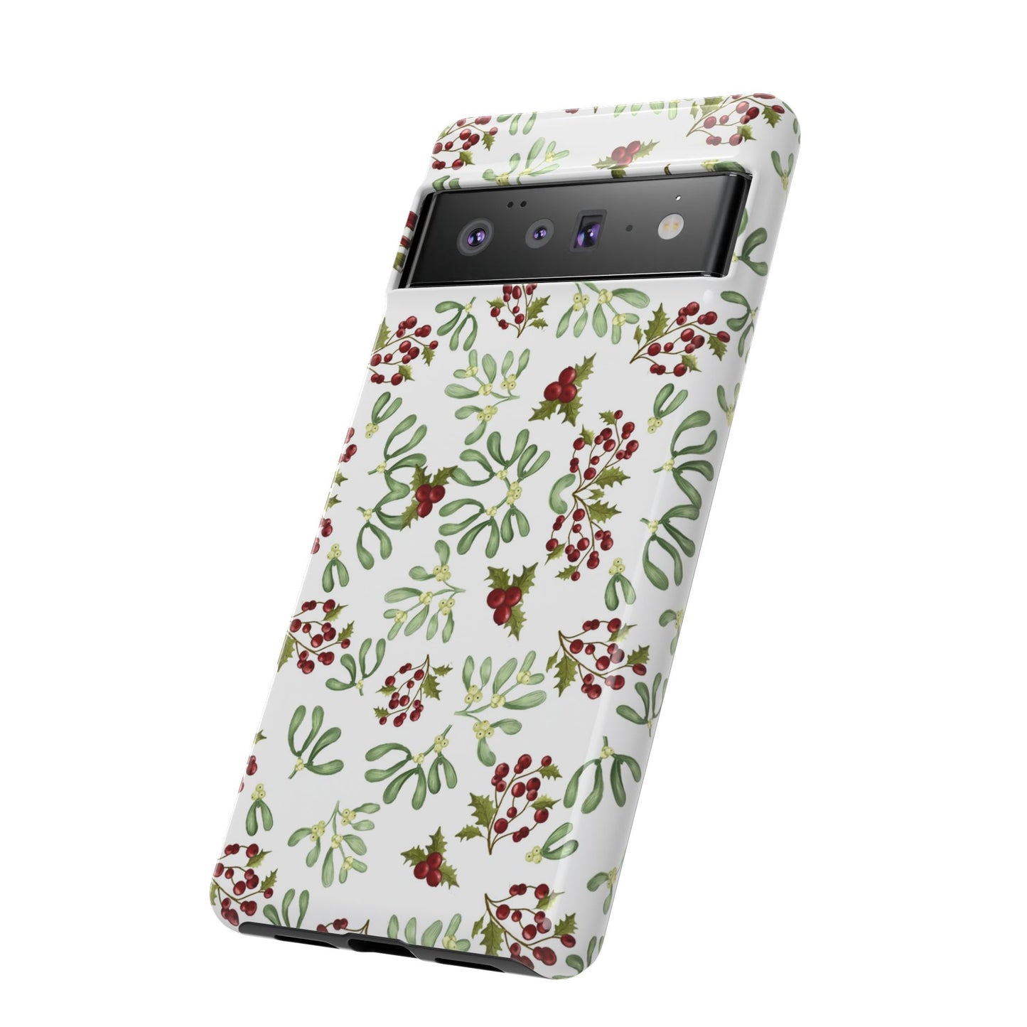 Red Green Watercolor Chriatmas Phone Case