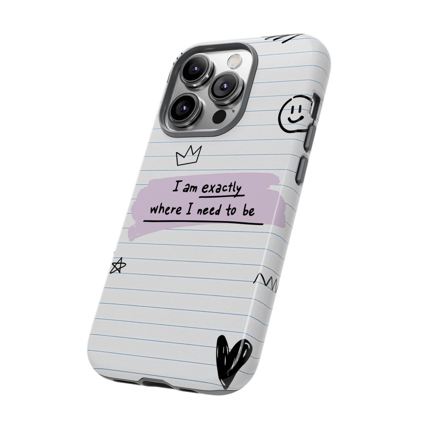 Self Affirmation Doodle Paper Phone Case