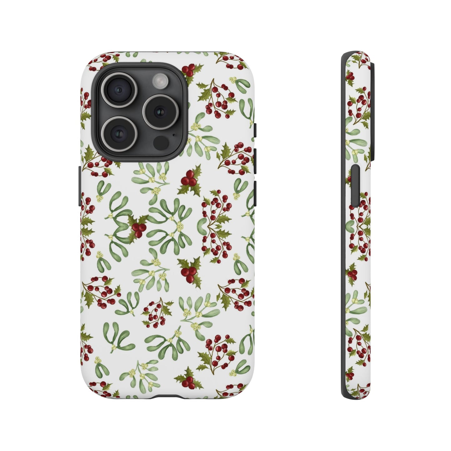 Red Green Watercolor Chriatmas Phone Case