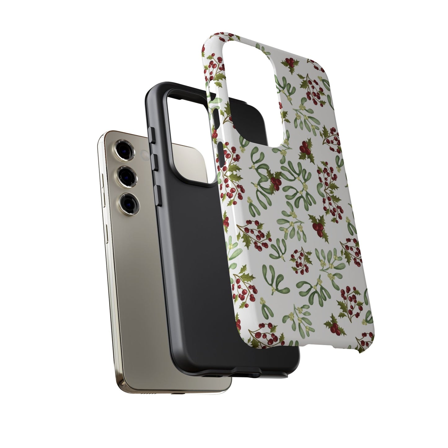 Red Green Watercolor Chriatmas Phone Case