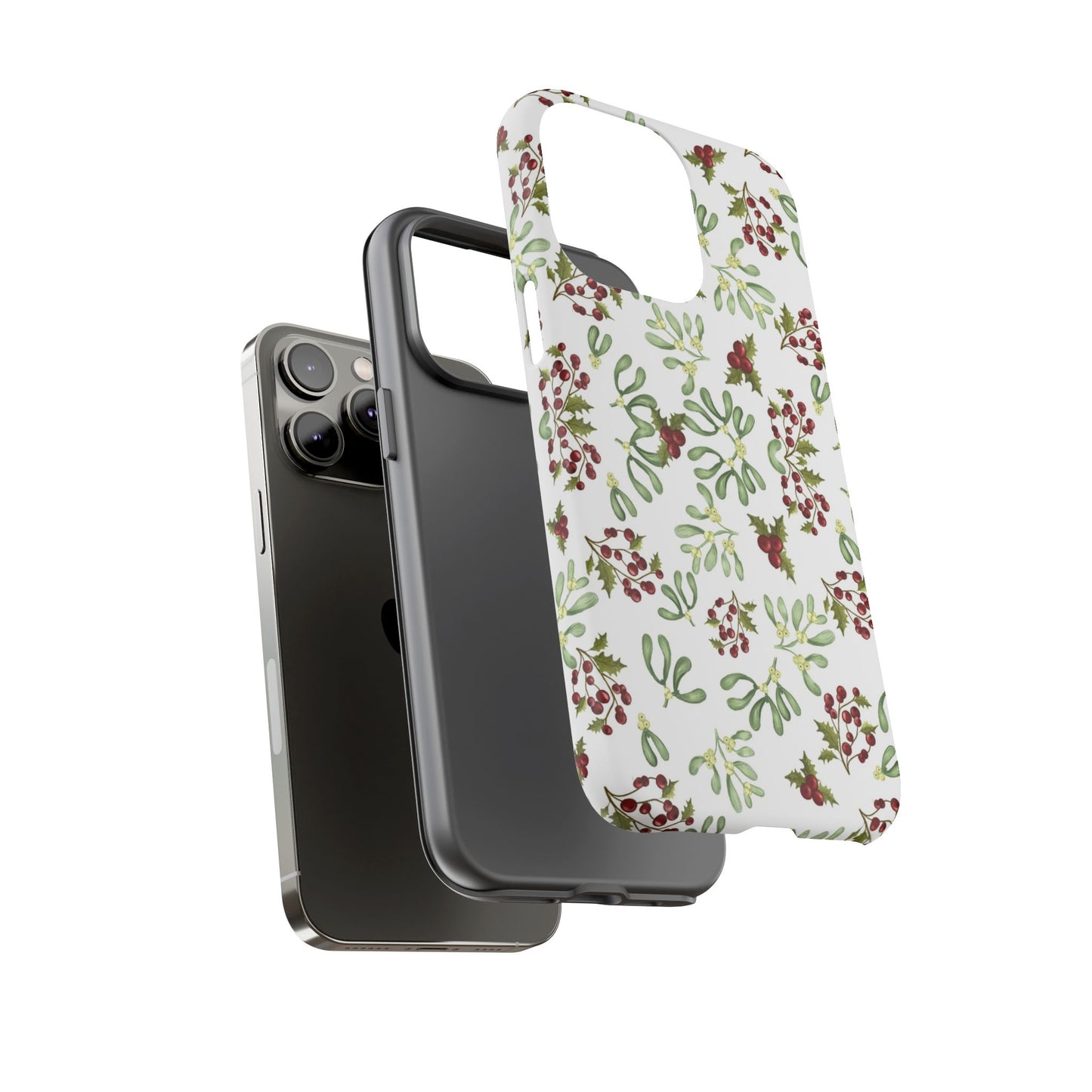 Red Green Watercolor Chriatmas Phone Case