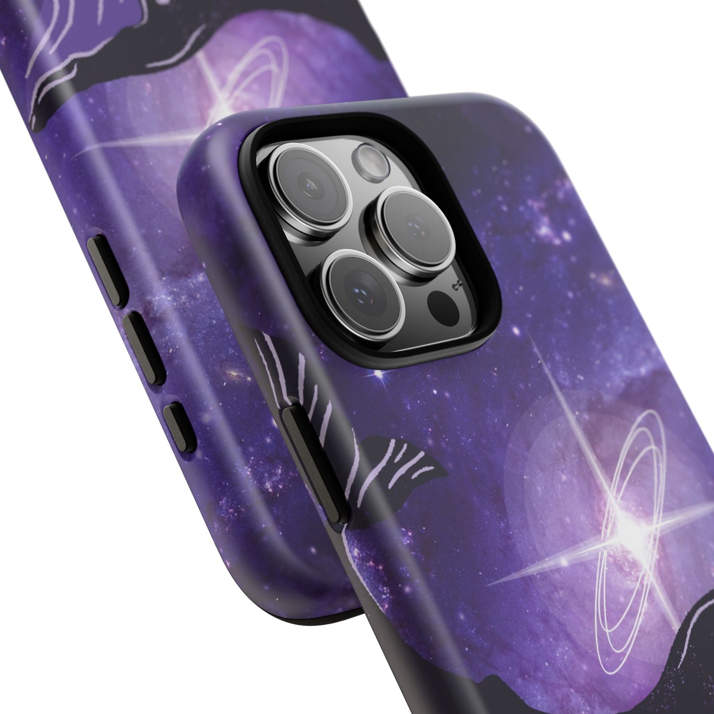 Purple Whale in Outer Space Phone Case