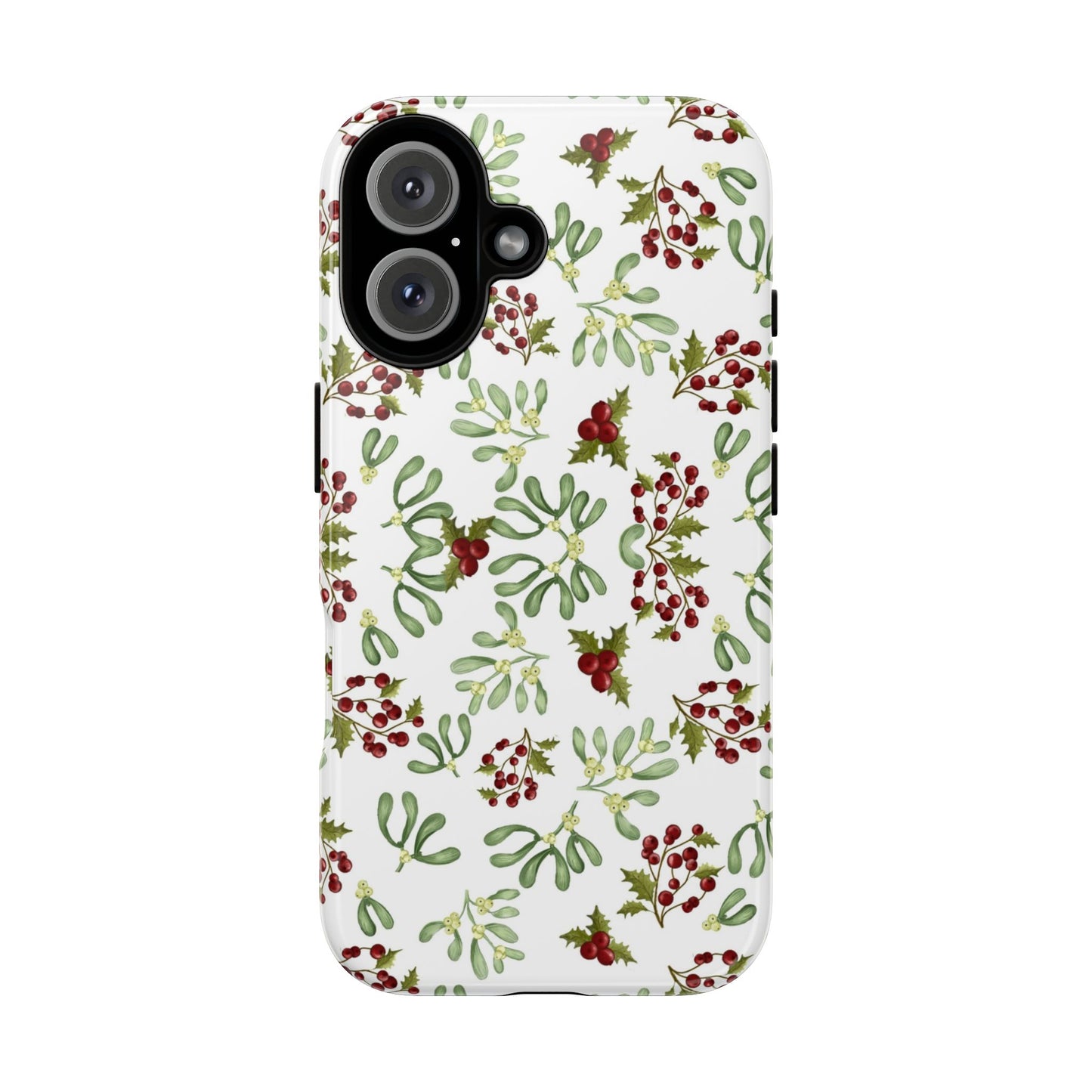 Red Green Watercolor Chriatmas Phone Case