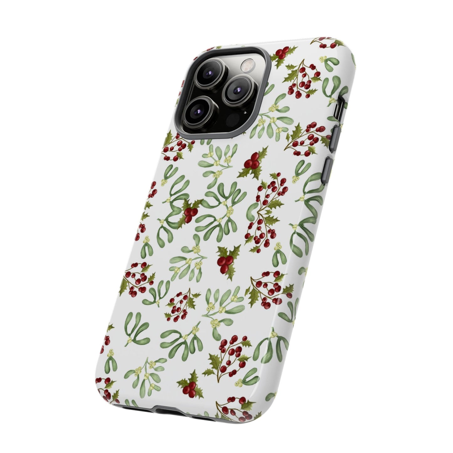 Red Green Watercolor Chriatmas Phone Case