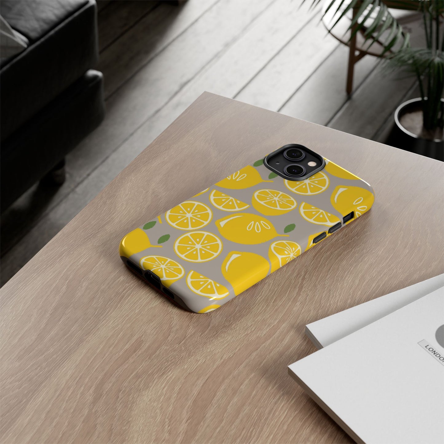 Yellow Modern Lemon Phone Case
