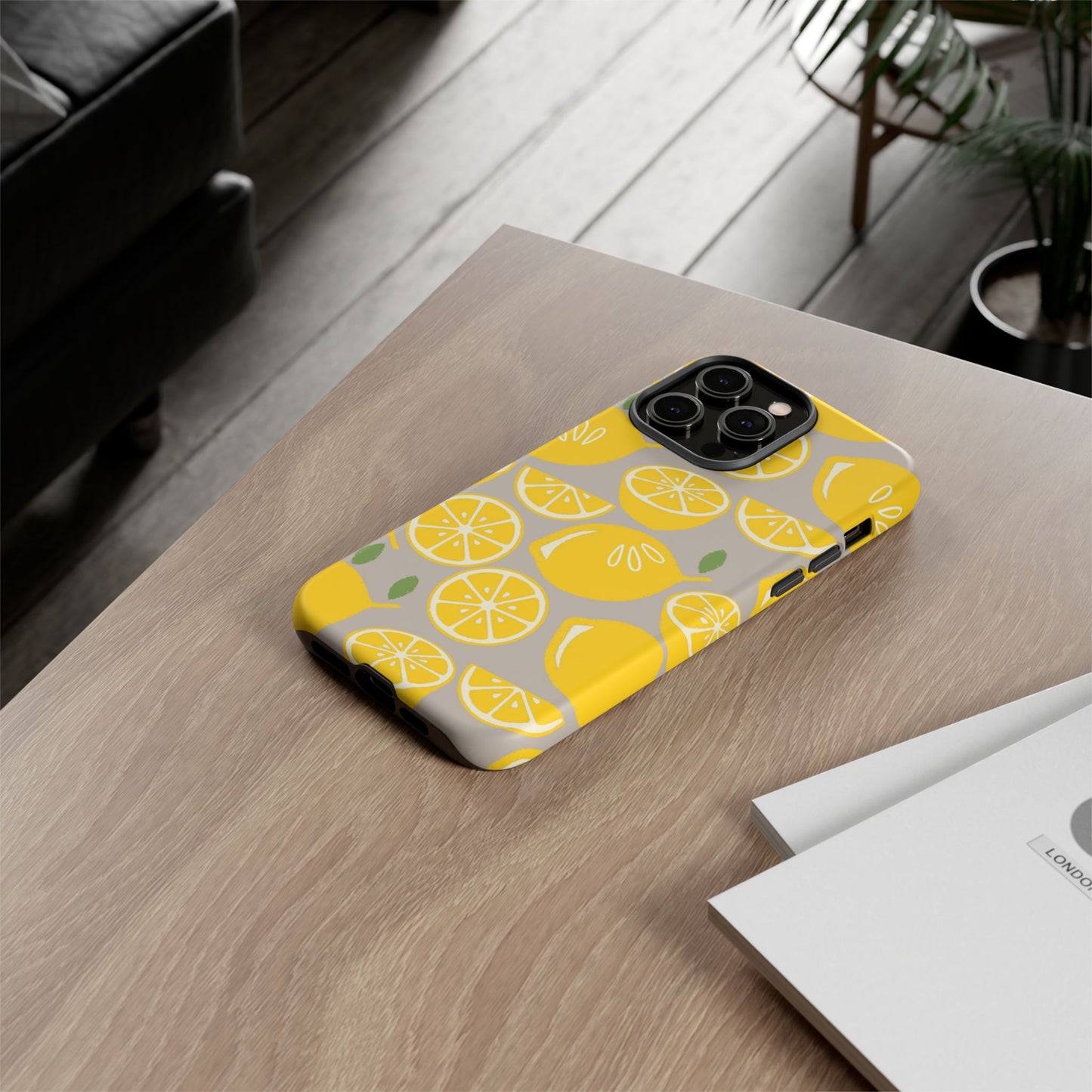 Yellow Modern Lemon Phone Case