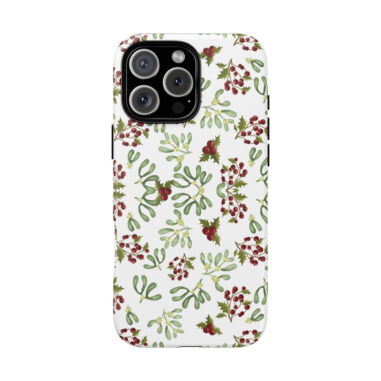 Red Green Watercolor Chriatmas Phone Case