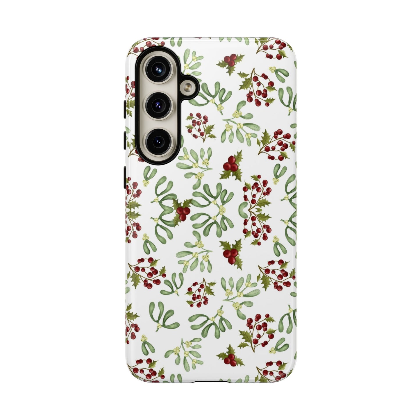 Red Green Watercolor Chriatmas Phone Case