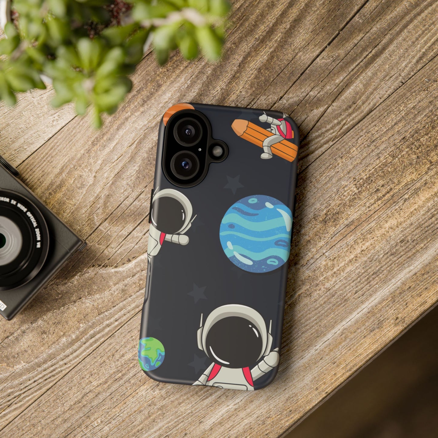 Blue Illustrative Astronaut Phone Case