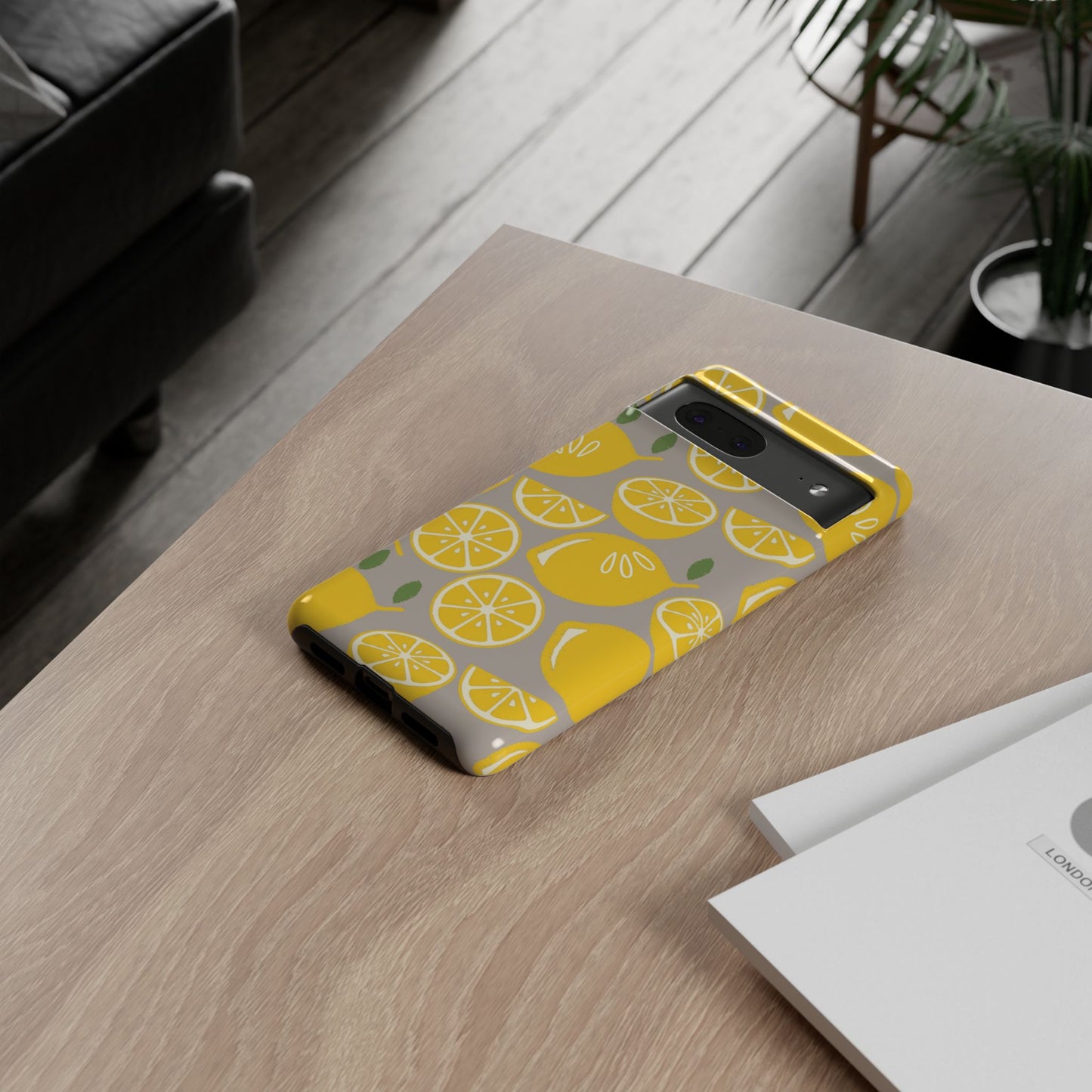 Yellow Modern Lemon Phone Case