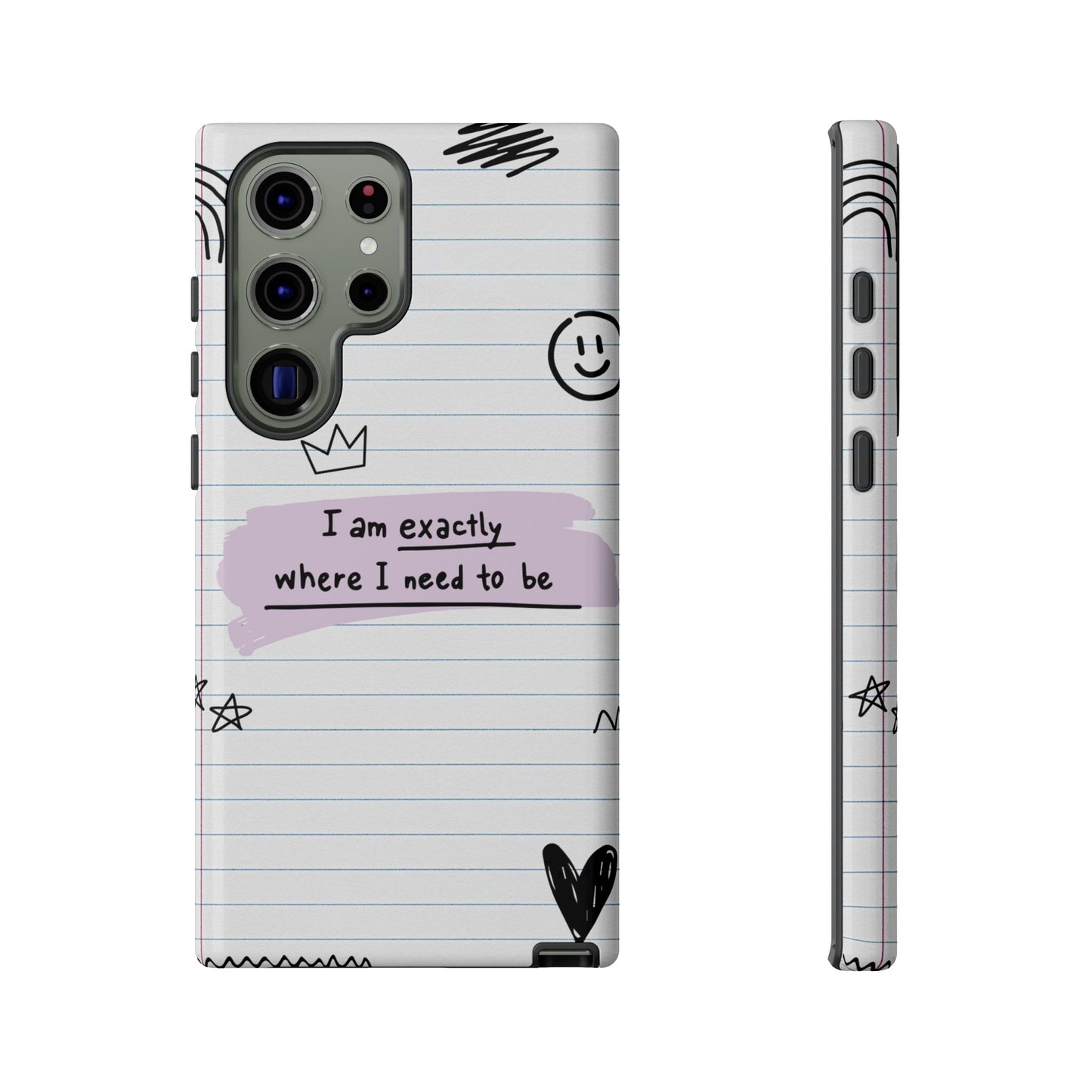 Self Affirmation Doodle Paper Phone Case