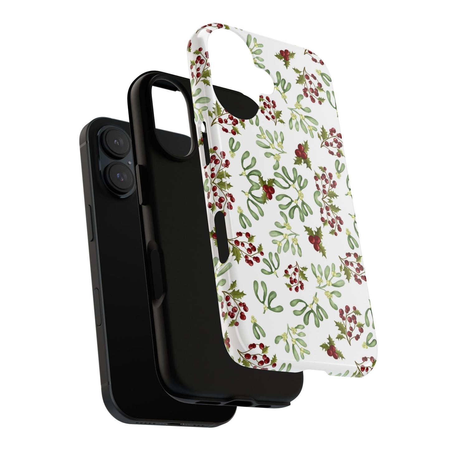 Red Green Watercolor Chriatmas Phone Case