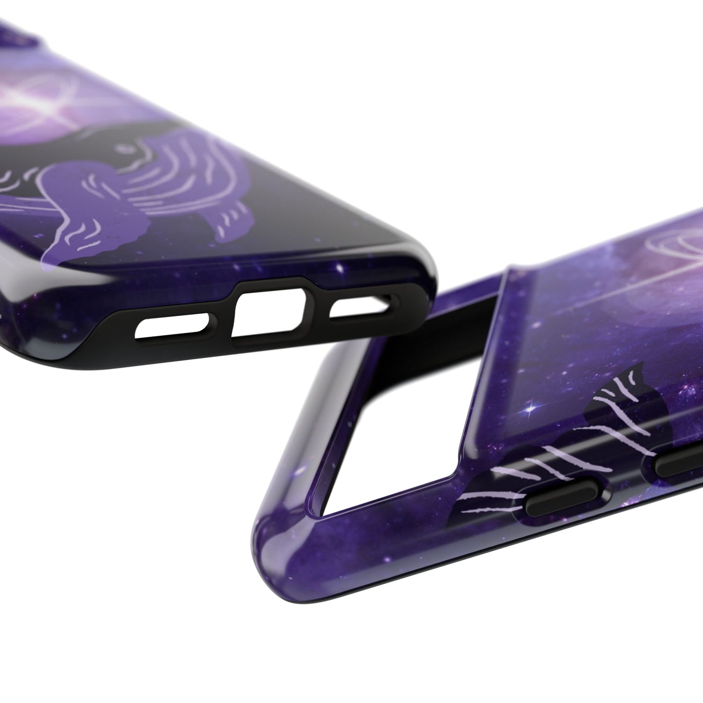 Purple Whale in Outer Space Phone Case