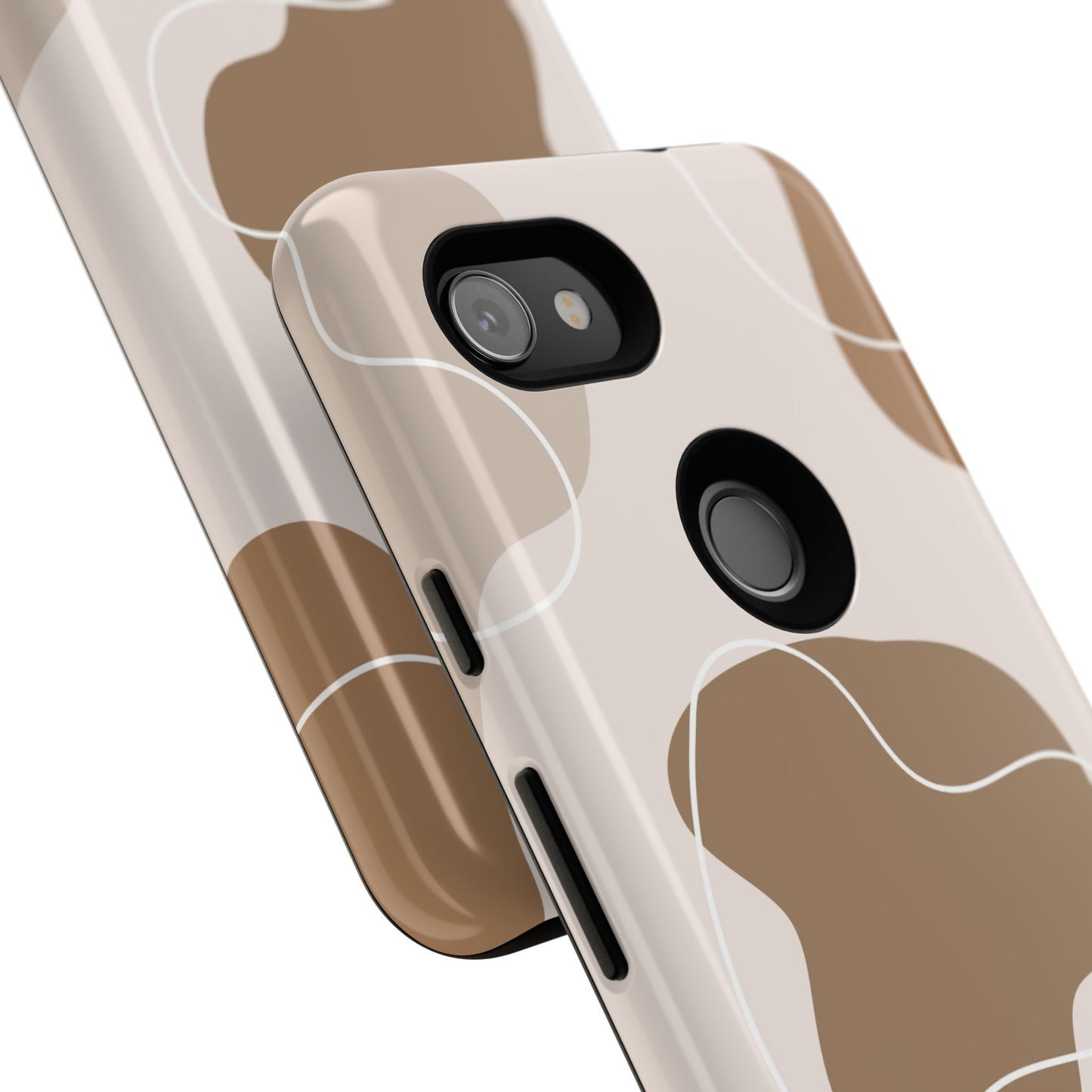 Brown Beige Blob Shape Phone Case
