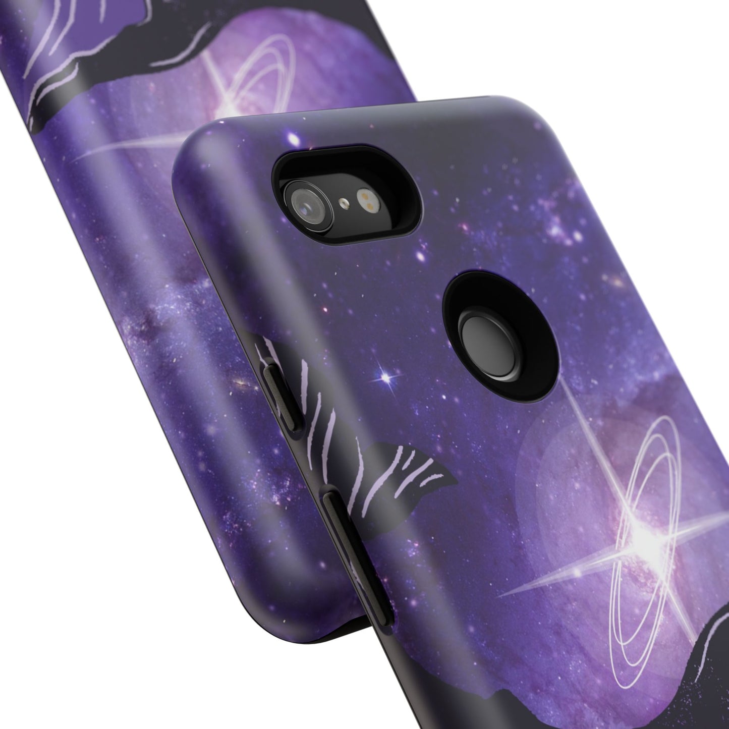 Purple Whale in Outer Space Phone Case