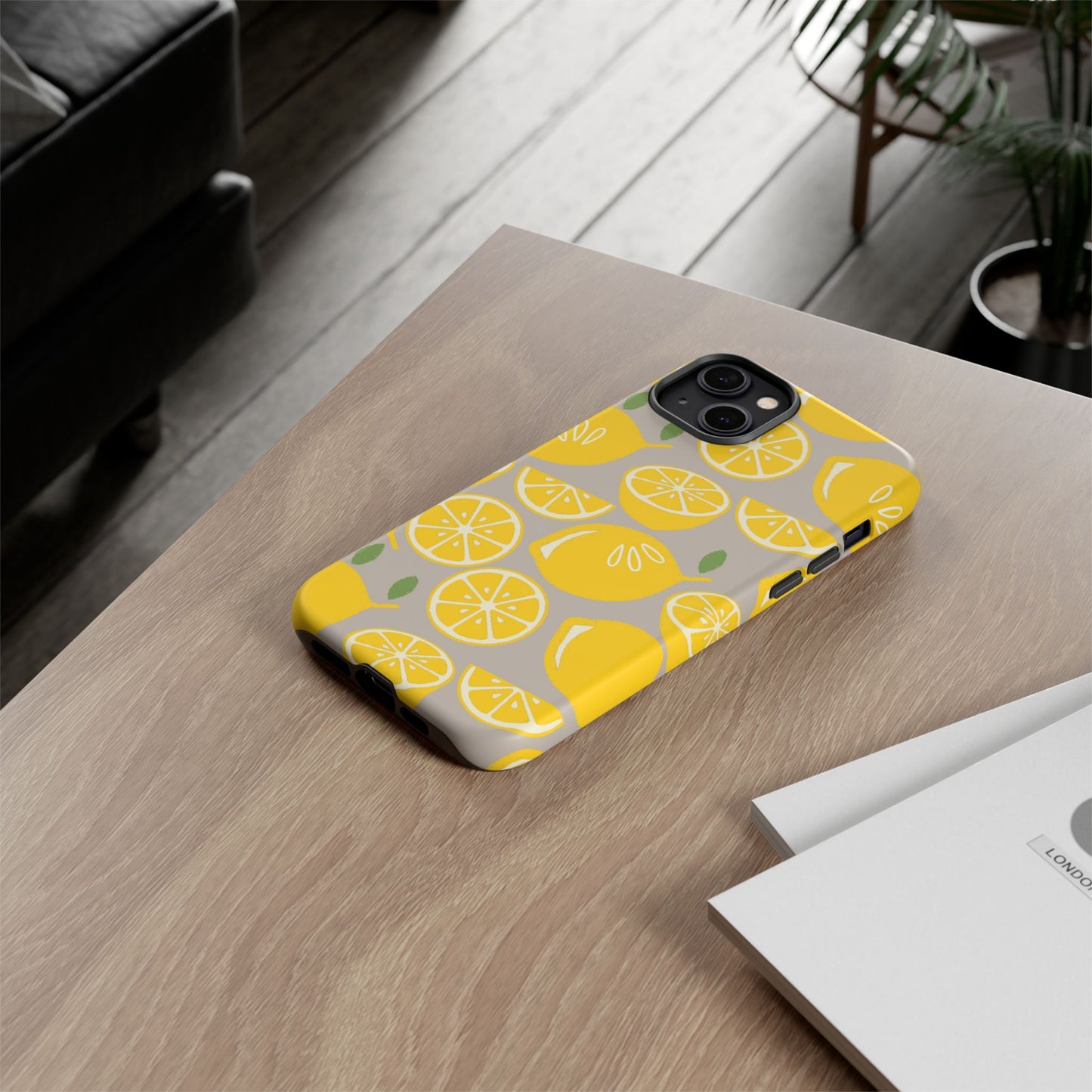 Yellow Modern Lemon Phone Case