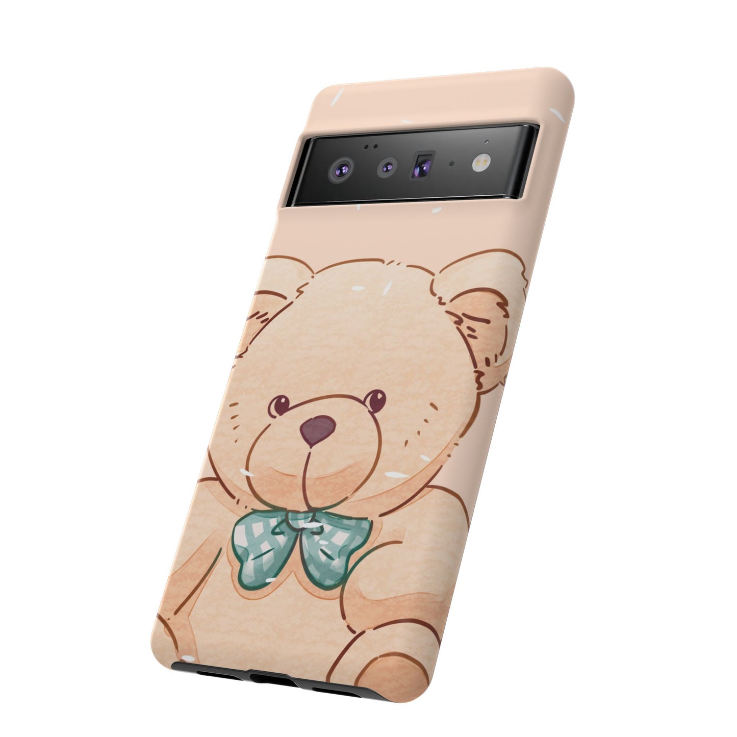 Brown Illustrated Teddy Bear Phone Case