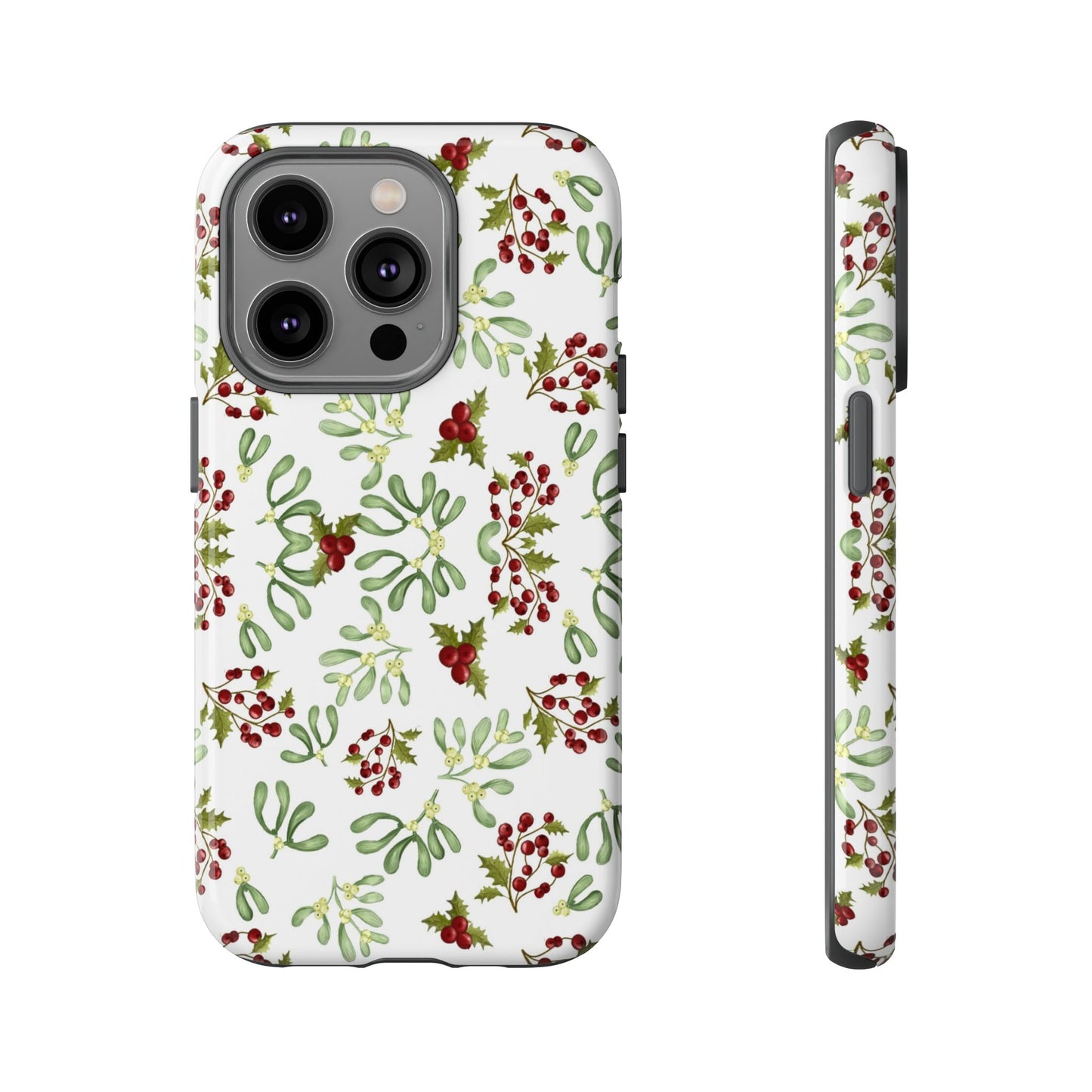 Red Green Watercolor Chriatmas Phone Case