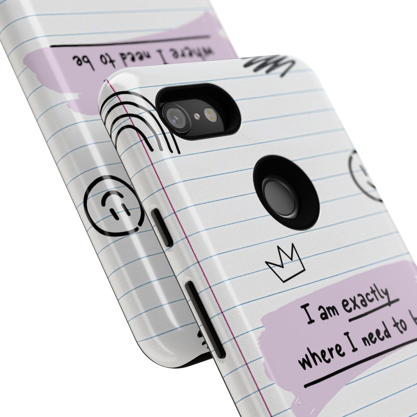 Self Affirmation Doodle Paper Phone Case