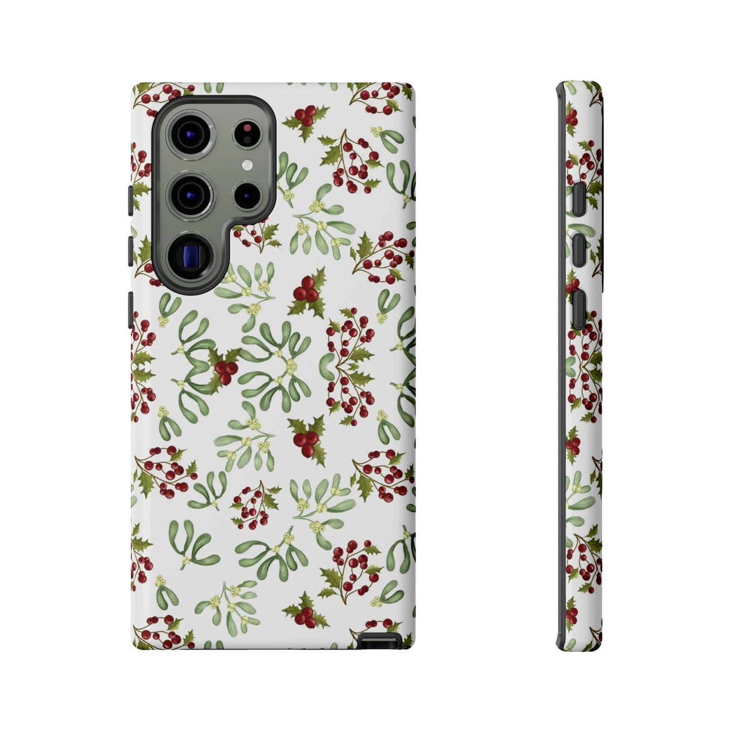 Red Green Watercolor Chriatmas Phone Case