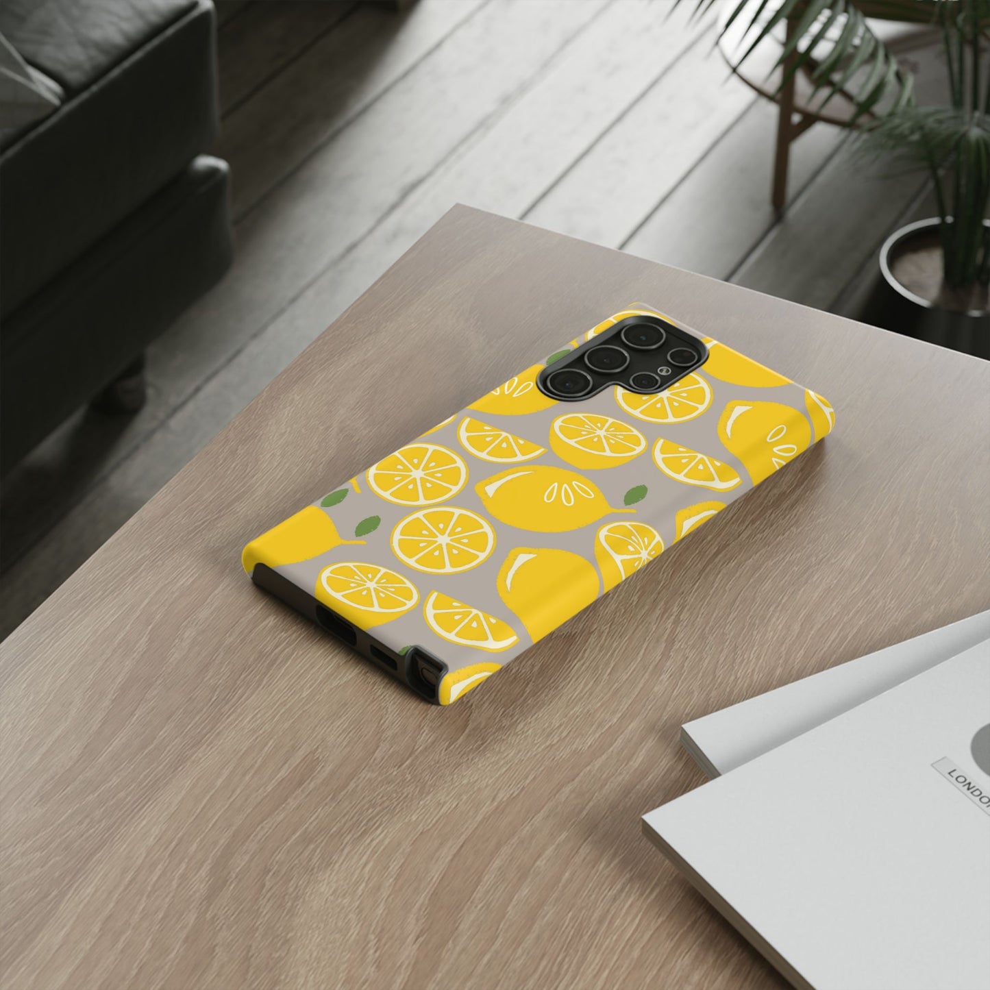 Yellow Modern Lemon Phone Case