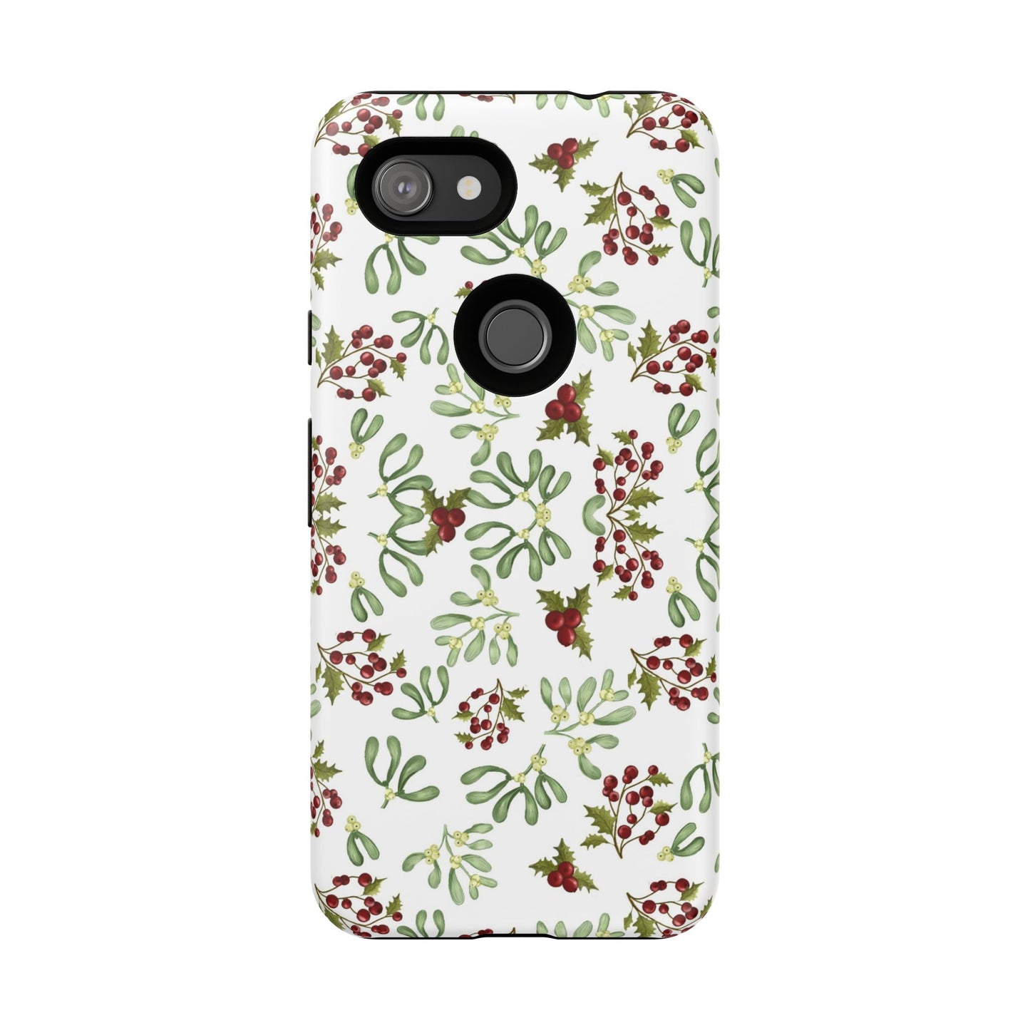 Red Green Watercolor Chriatmas Phone Case