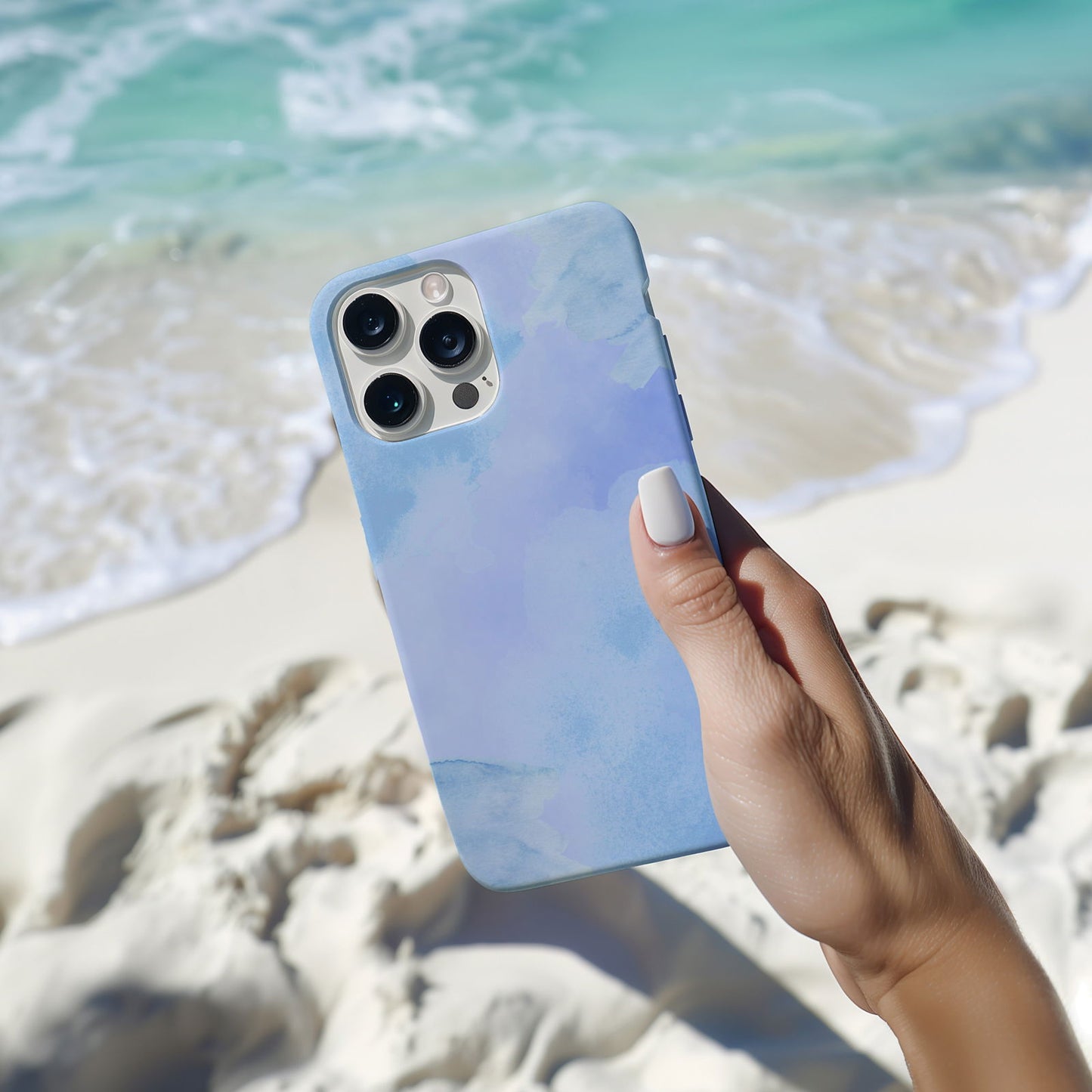 Abstract Blue Watercolor Magsafe iPhone Case - Techy Treasures -