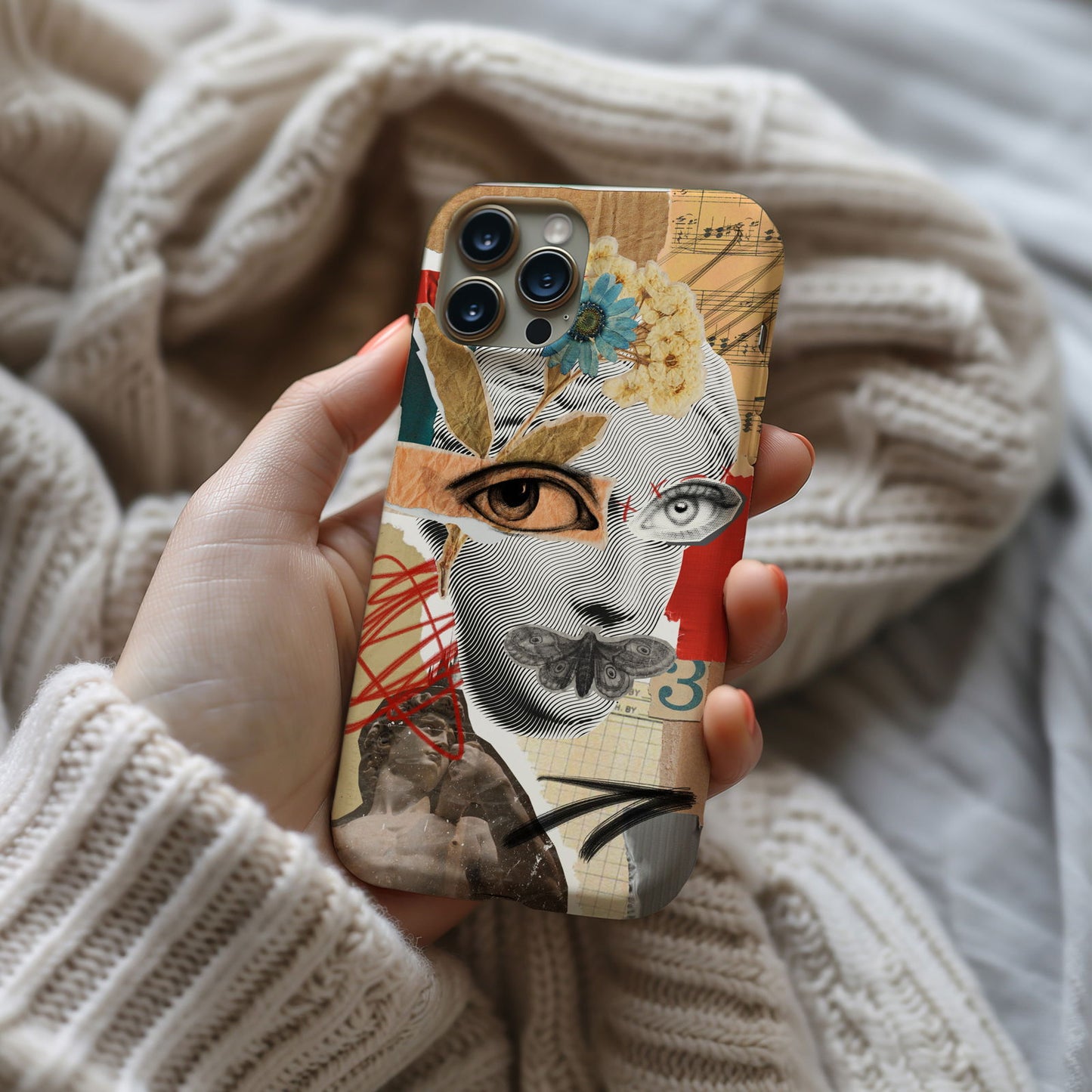 Abstract Collage Face Magsafe iPhone Case - Techy Treasures -