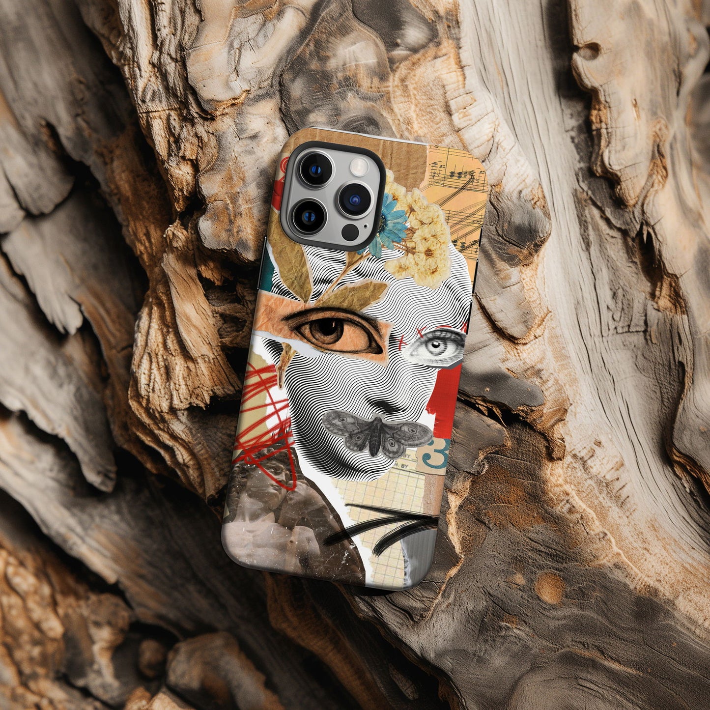 Abstract Collage Face Magsafe iPhone Case - Techy Treasures -