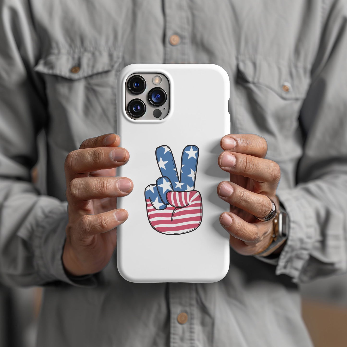 American Flag Peace Magsafe iPhone Tough Case - Techy Treasures -