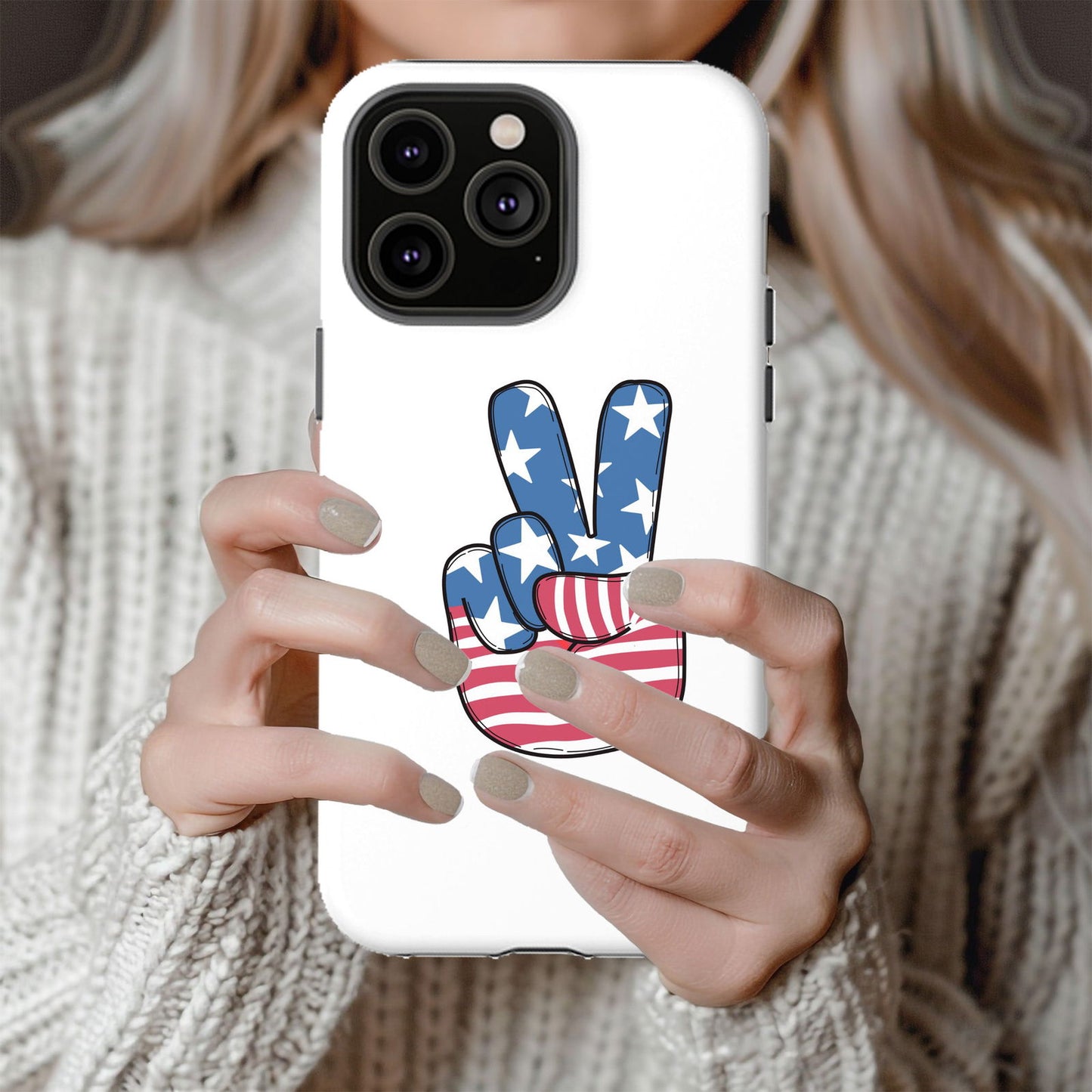 American Flag Peace Magsafe iPhone Tough Case - Techy Treasures -