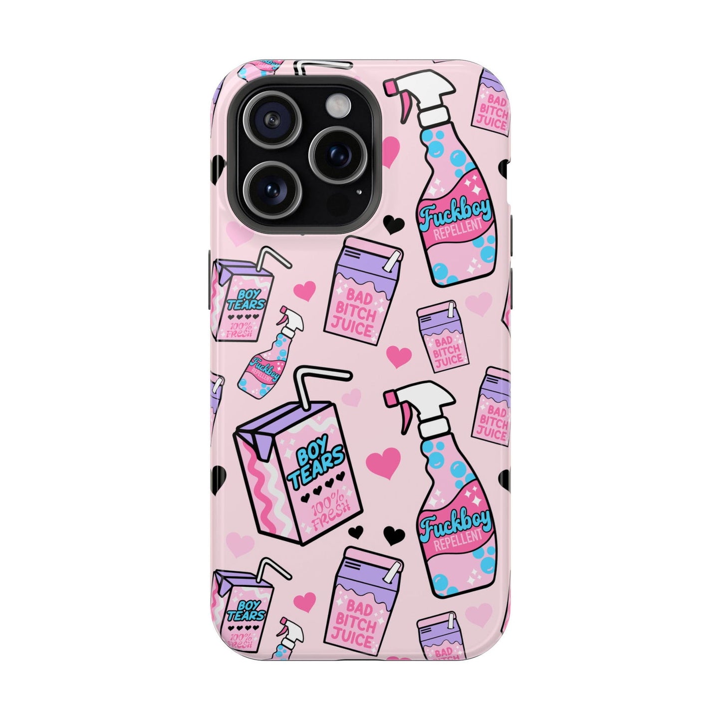 Bad Bitch Juice, Fuckboy Repellent, Boys Tears Magsafe iPhone Case - Techy Treasures -