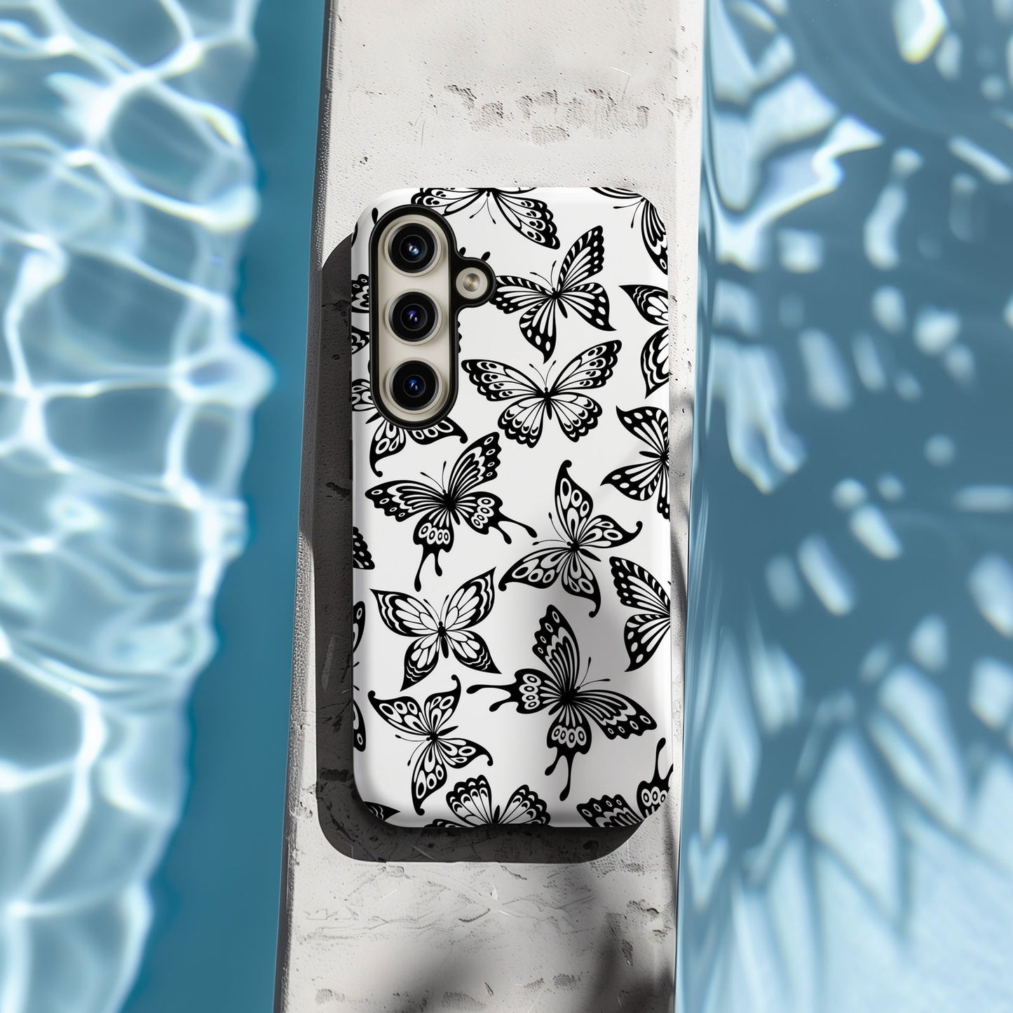 Black and White Butterfly Design MagSafe iPhone Case - Featuring an Array of Vibrant Butterflies, Combining Style and Functionality. - Techy Treasures -
