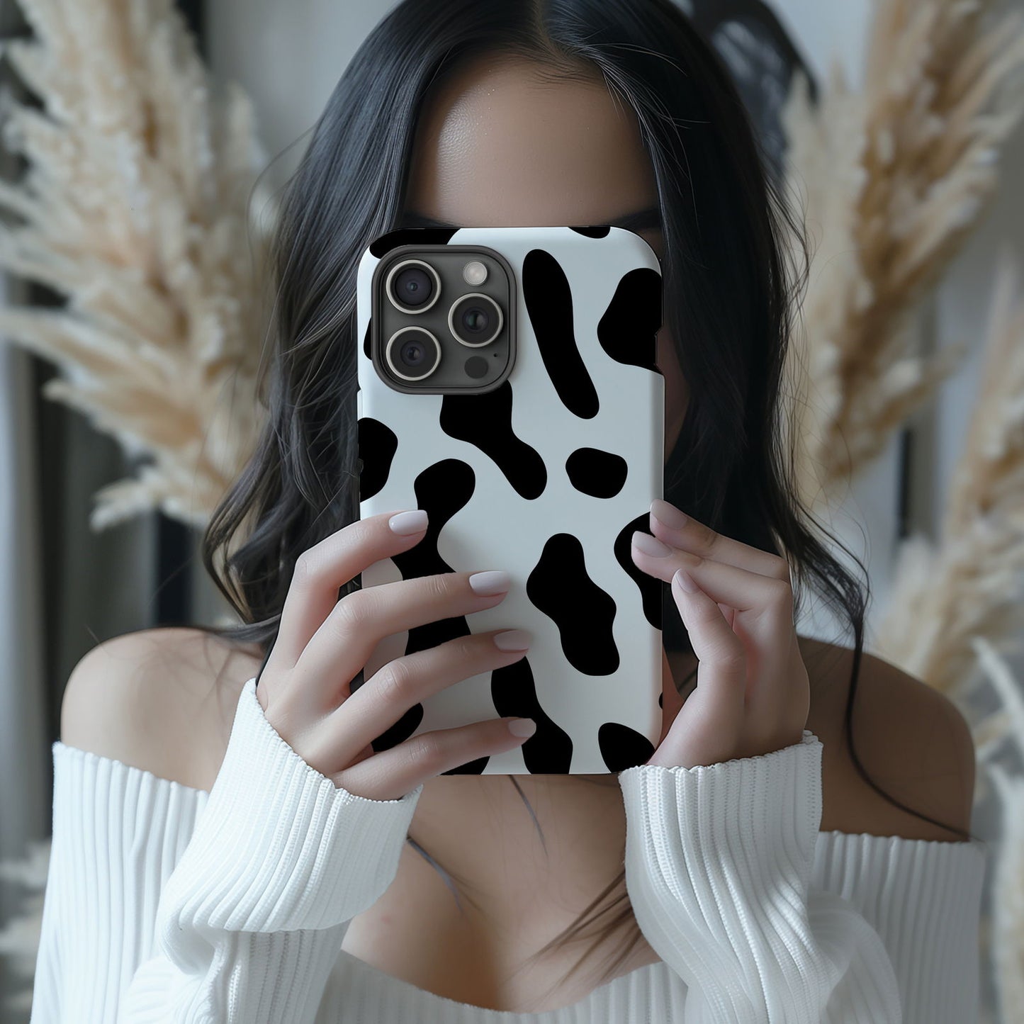 Black and White Cow Print - Techy Treasures -