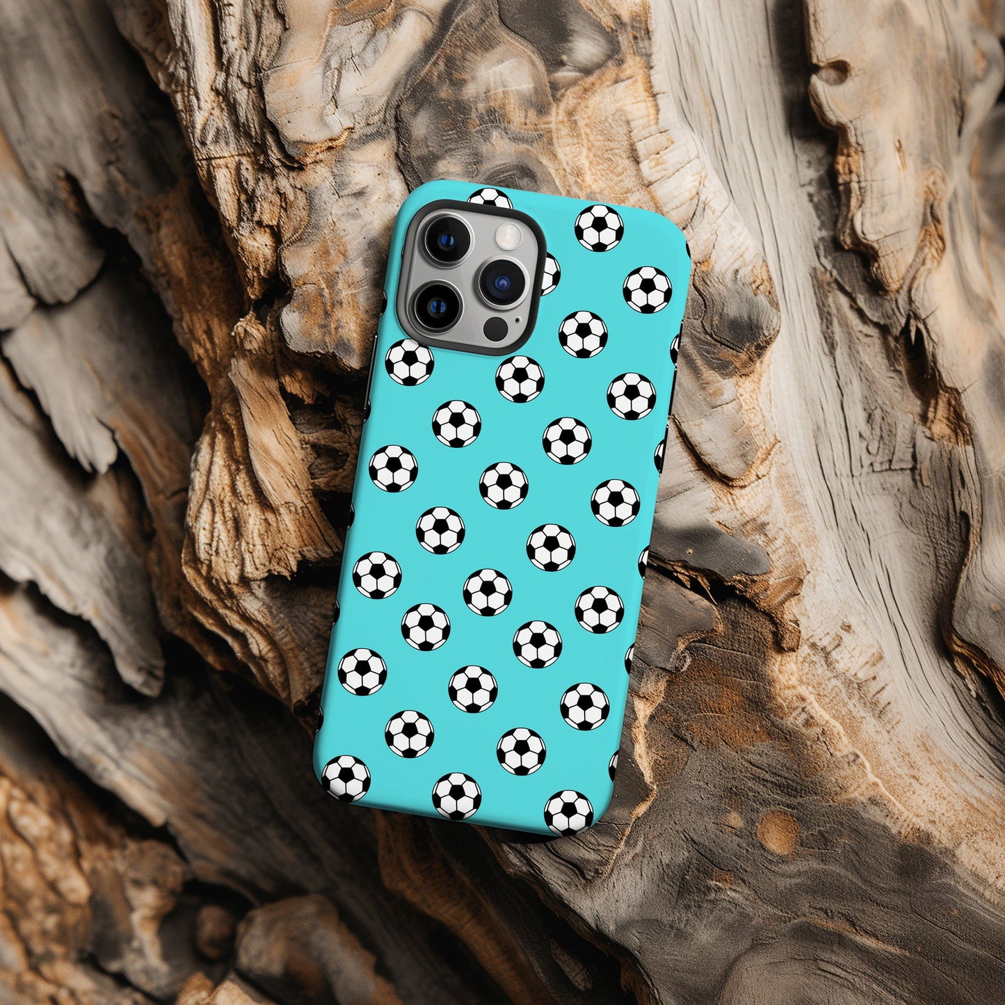 Blue Minimal Soccer Magsafe iPhone Case - Techy Treasures -