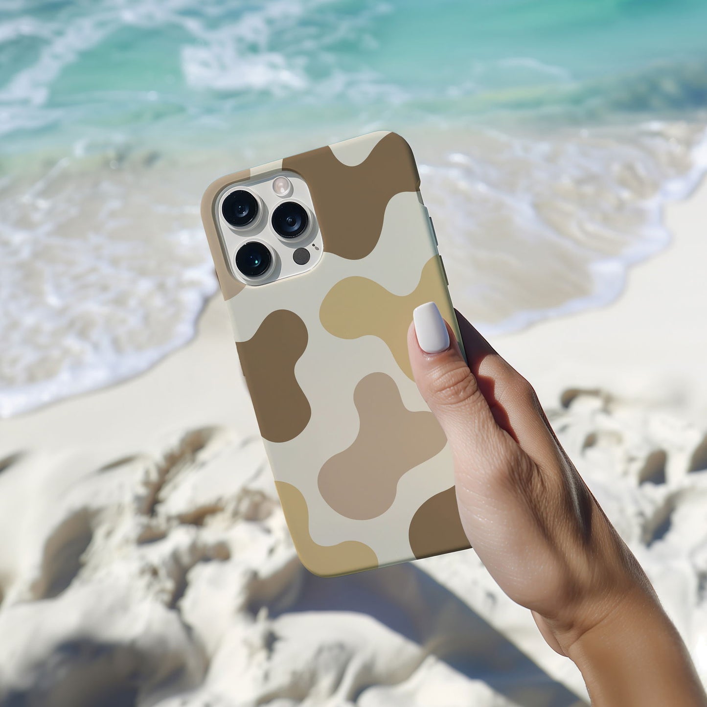 Brown and Tan Cow Print Magsafe iPhone Case - Techy Treasures -