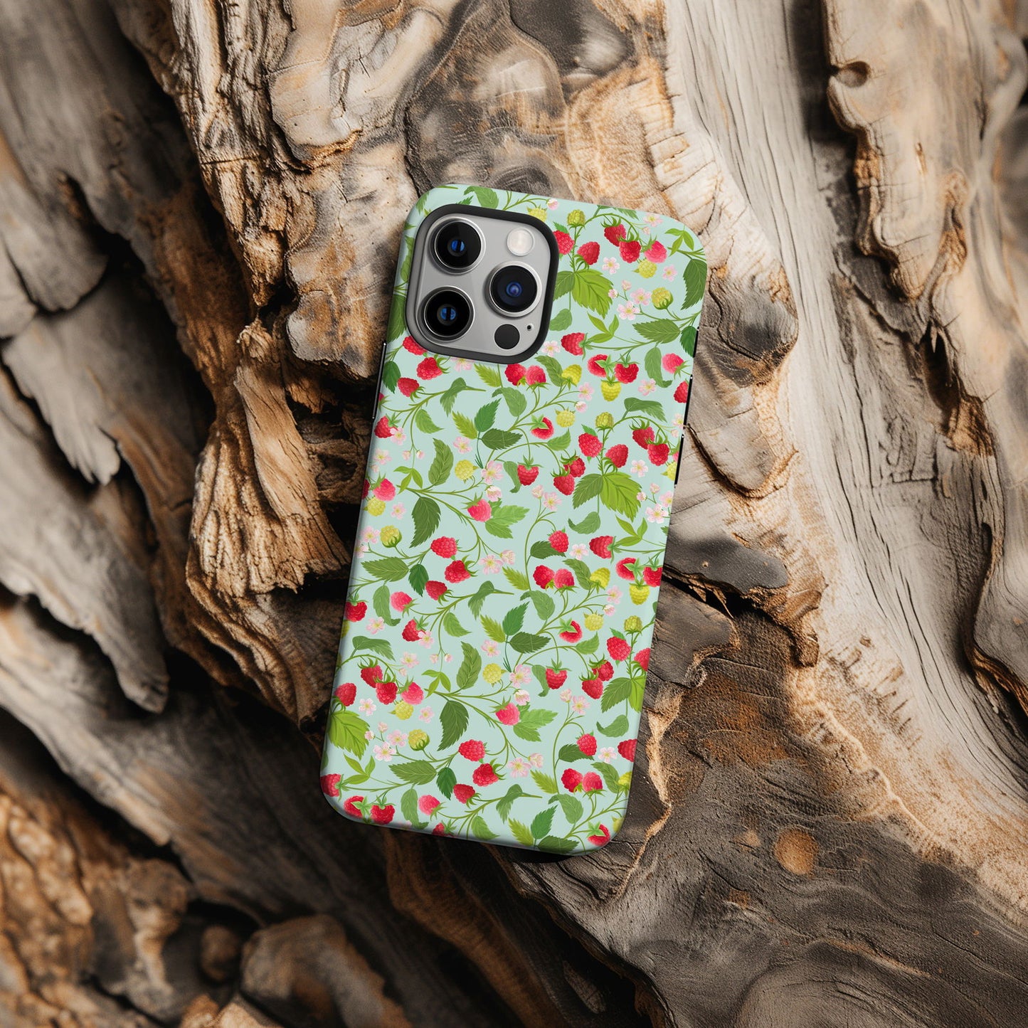 Colorful Botanical Raspberry Magsafe iPhone Case - Techy Treasures -