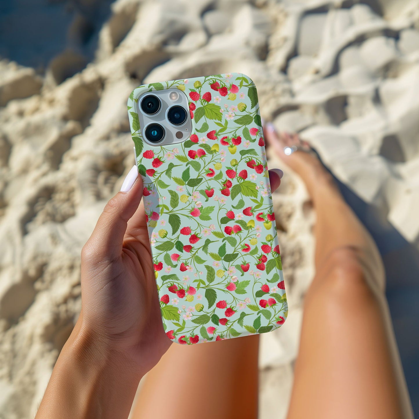Colorful Botanical Raspberry Magsafe iPhone Case - Techy Treasures -