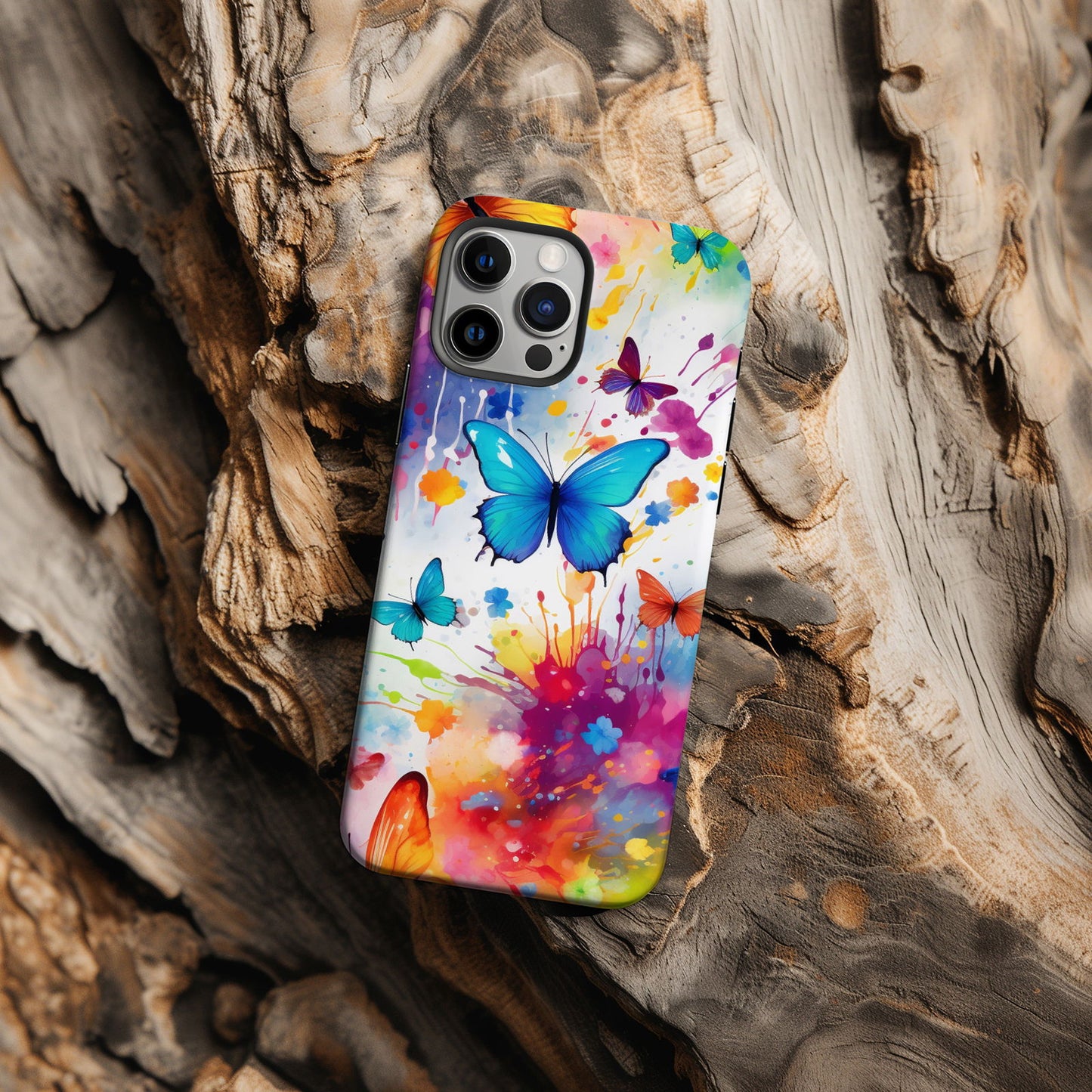 Colorful Butterfly Design MagSafe iPhone Case - Featuring an Array of Vibrant Butterflies, Combining Style and Functionality. - Techy Treasures -