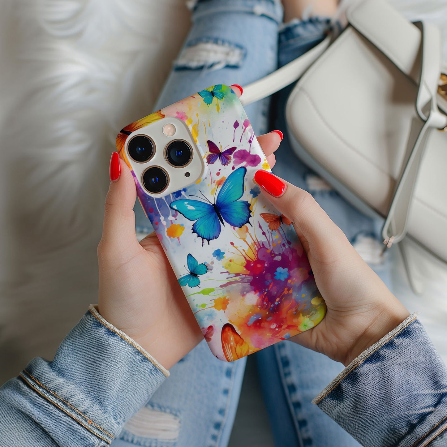 Colorful Butterfly Design MagSafe iPhone Case - Featuring an Array of Vibrant Butterflies, Combining Style and Functionality. - Techy Treasures -