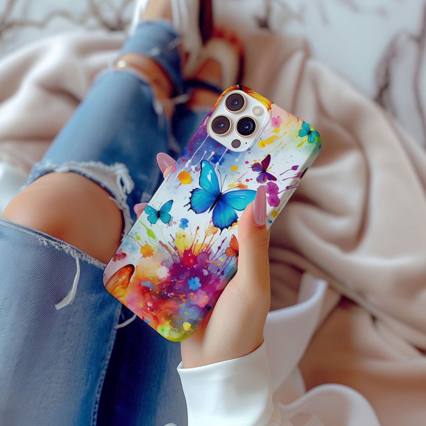 Colorful Butterfly Design MagSafe iPhone Case - Featuring an Array of Vibrant Butterflies, Combining Style and Functionality. - Techy Treasures -