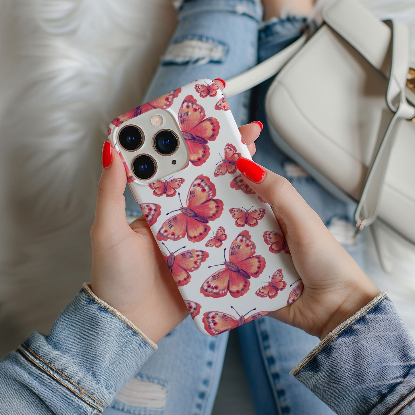 Colorful Butterfly Design MagSafe iPhone Case - Featuring an Array of Vibrant Butterflies, Combining Style and Functionality - Techy Treasures -