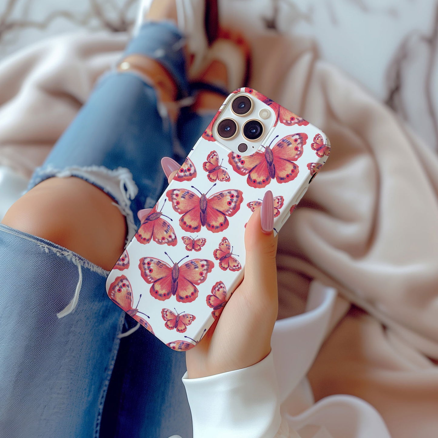Colorful Butterfly Design MagSafe iPhone Case - Featuring an Array of Vibrant Butterflies, Combining Style and Functionality - Techy Treasures -
