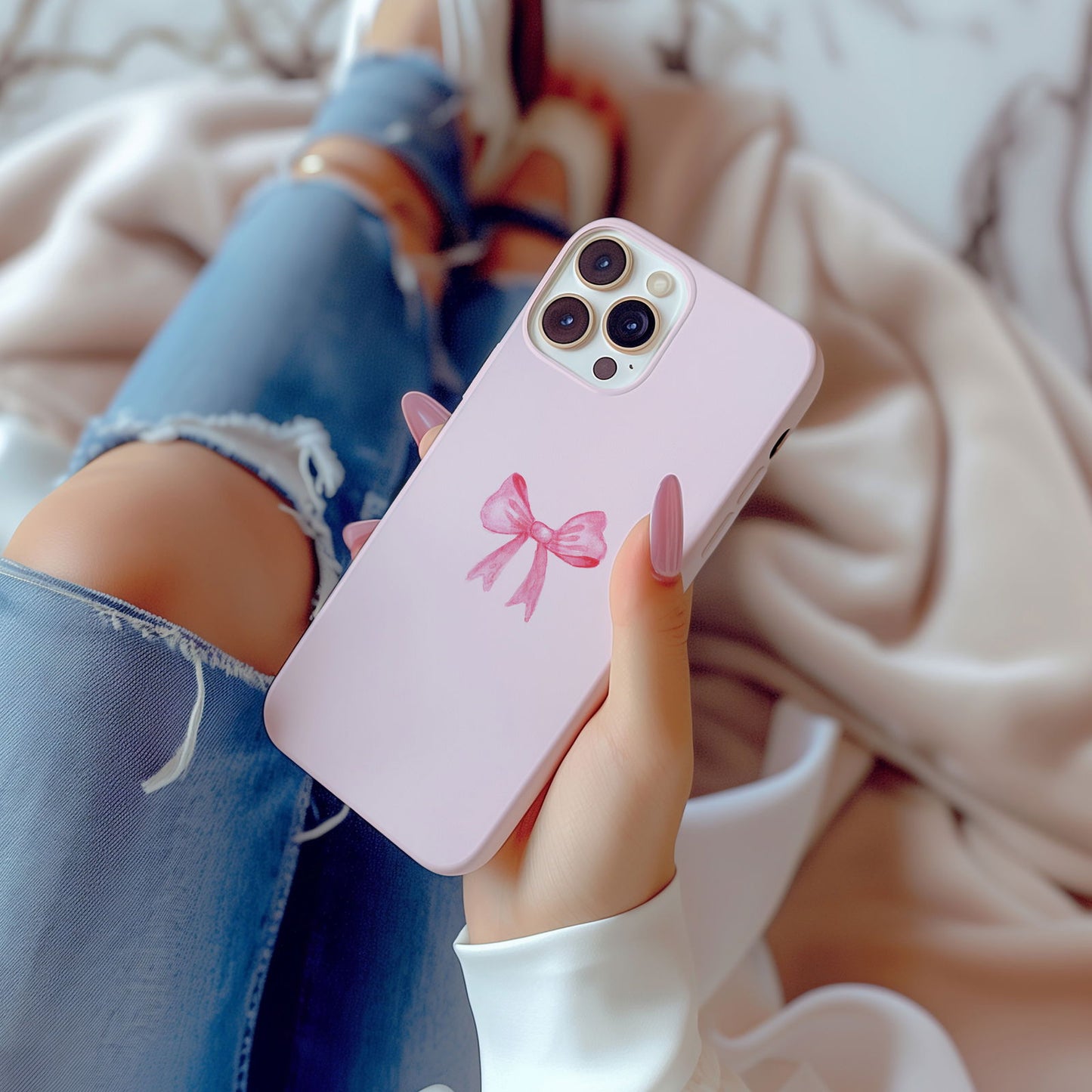 Coquette Pink Bow Magsafe iPhone Case - Techy Treasures -