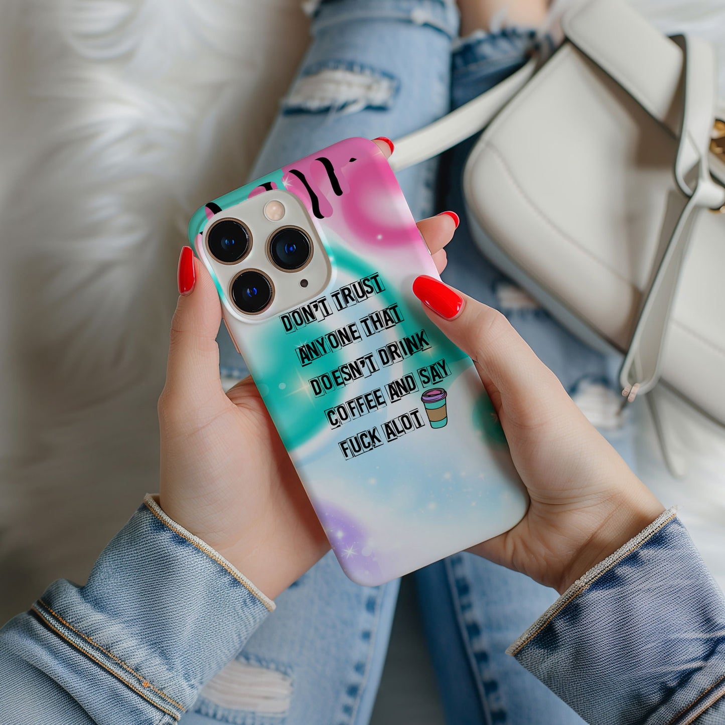 Don't Trust Anyone That Doesn't Drink Coffee and Say Fuck A Lot Magsafe iPhone Case - Techy Treasures -