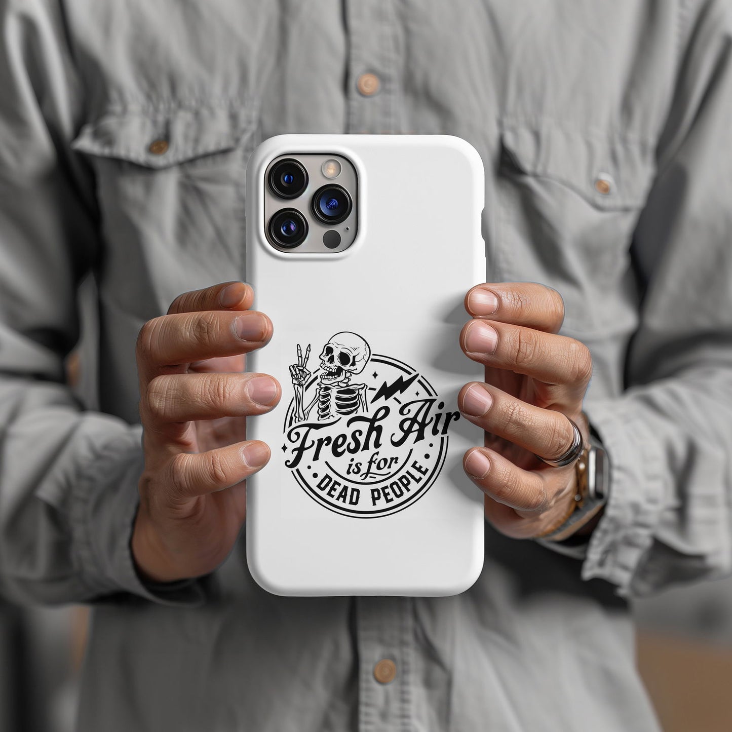 Fresh Air Is For Dead People Magsafe iPhone Tough Case - Techy Treasures -