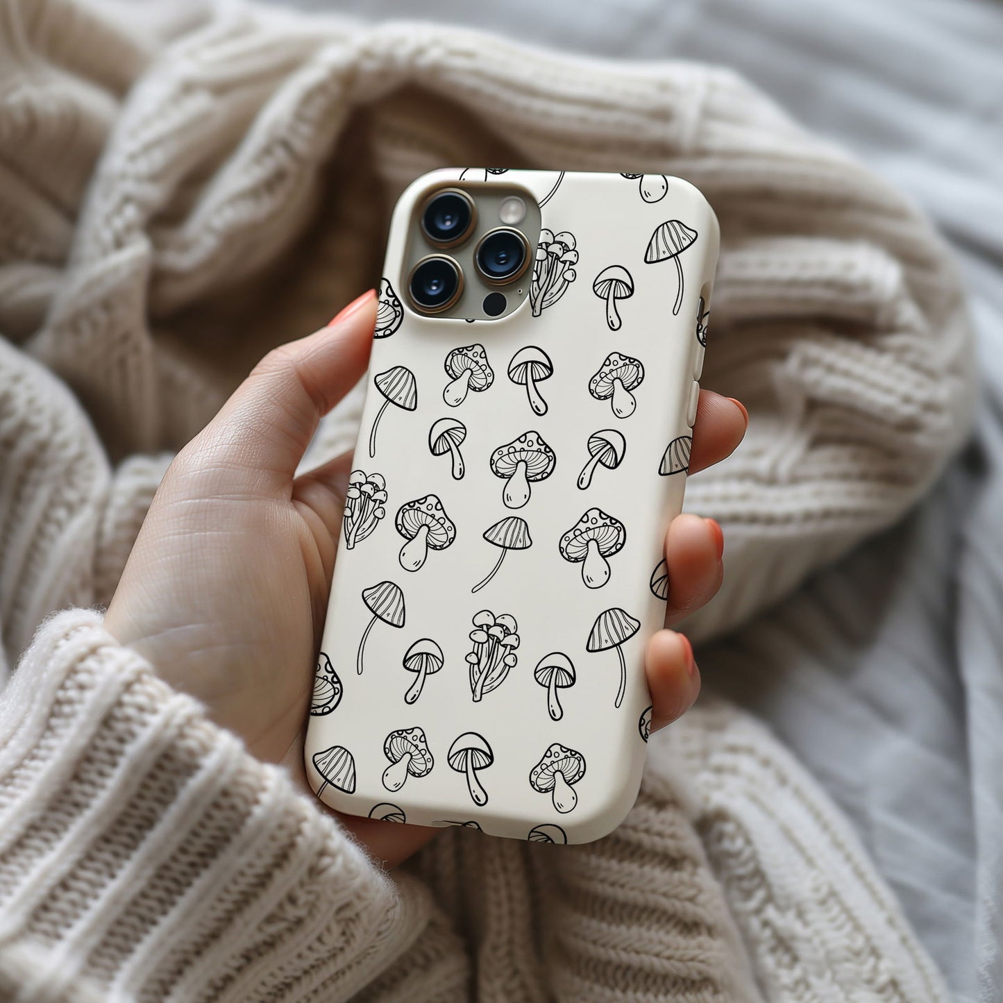Hand Drawn Mushrooms Magsafe iPhone Case - Techy Treasures -